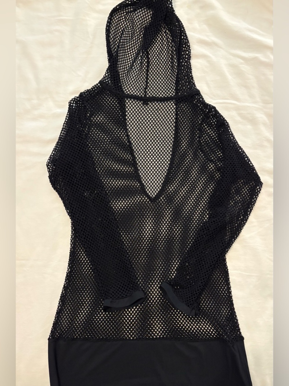 Sauvage Women’s Black Mesh Hoodie Cover-up Size Large - Picture 5 of 8